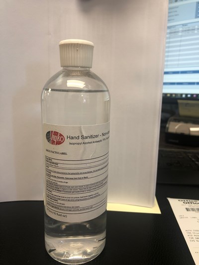 16oz Hand Sanitizer Clear Bottle (16oz Sanitizer)